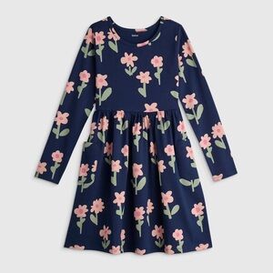 Quince Girl’s Organic Cotton Fit and  Long-Sleeve Dress w/ pockets size 6 (248)